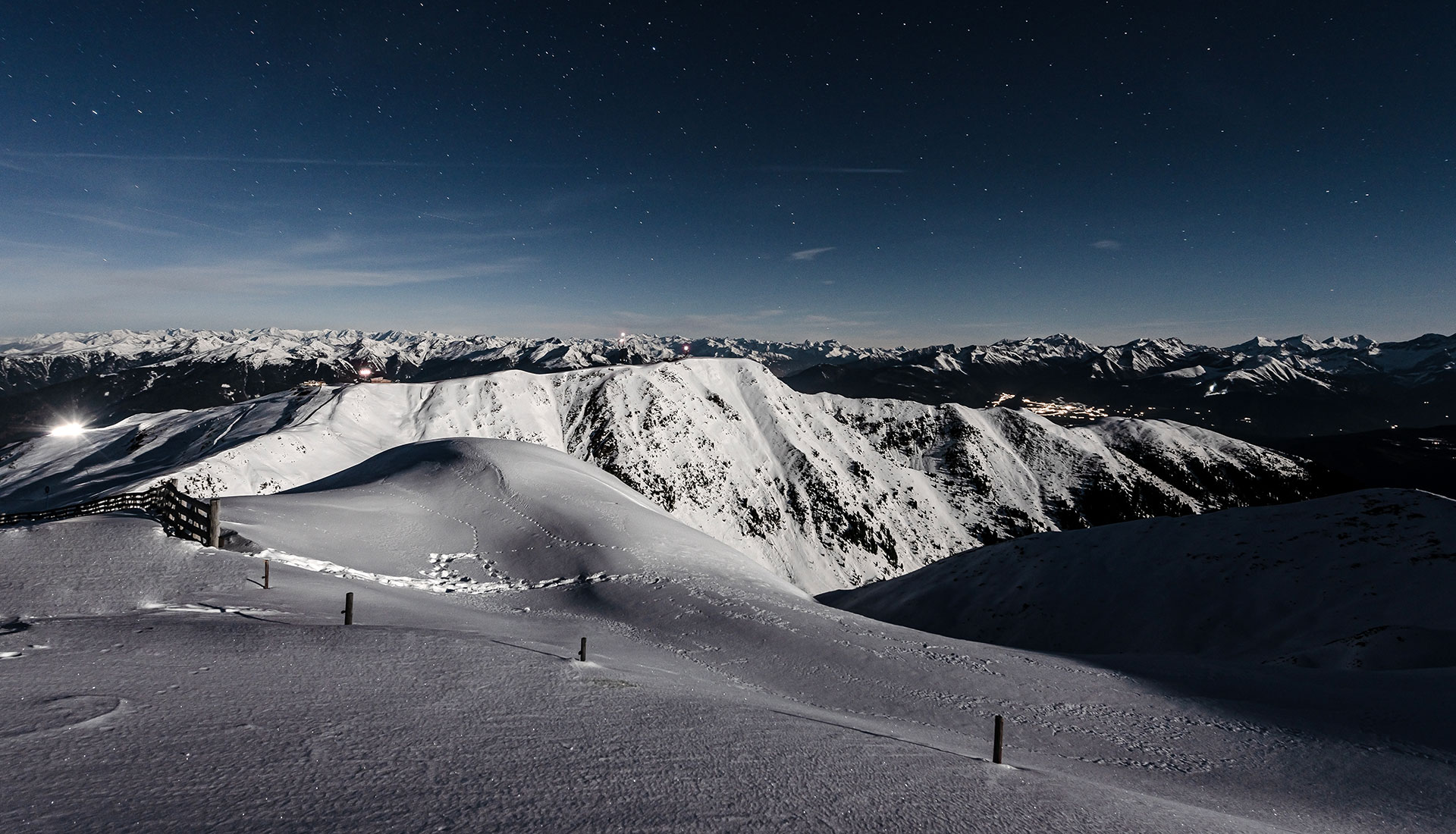 Pfannspitze Plose Winternacht